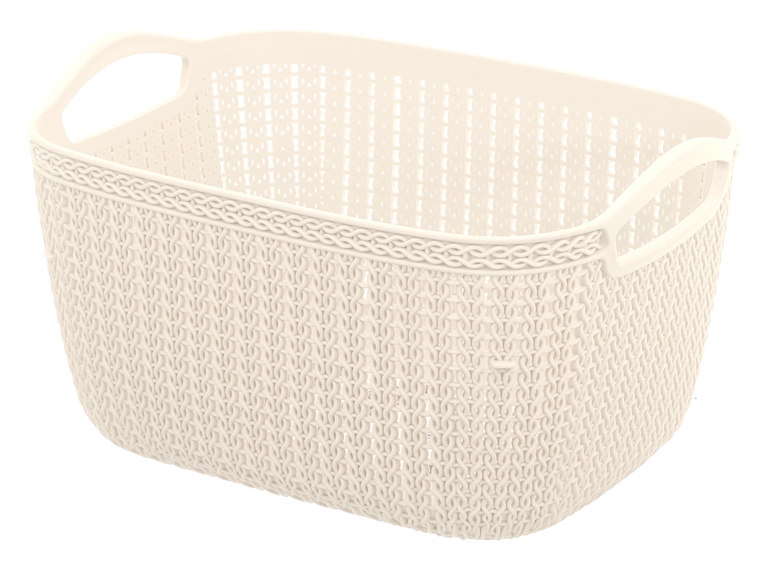 Kuber Industries Unbreakable Plastic Multipurpose Large Size Flexible Storage Baskets / Fruit Vegetable Bathroom Stationary Home Basket with Handles (Cream & Grey) -CTKTC37851