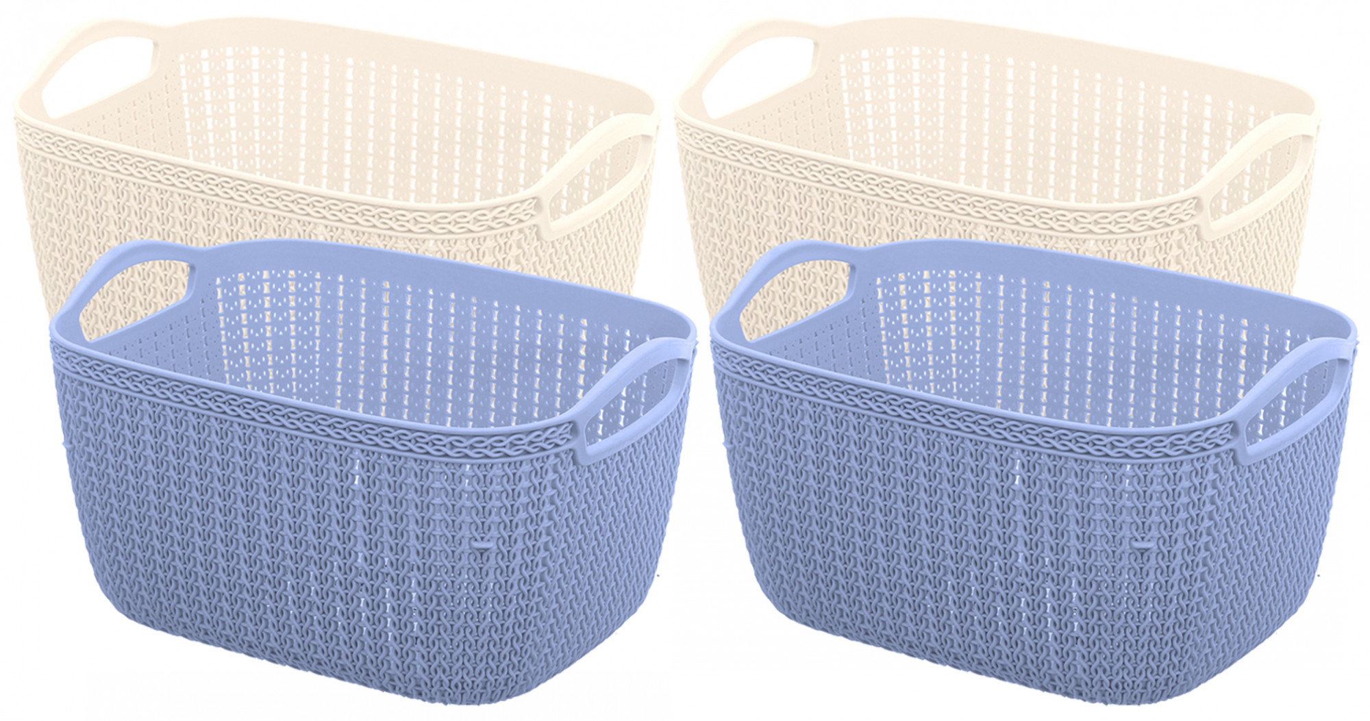 Kuber Industries Unbreakable Plastic Multipurpose Medium Size Flexible Storage Baskets / Fruit Vegetable Bathroom Stationary Home Basket with Handles (Cream & Grey) -CTKTC39083