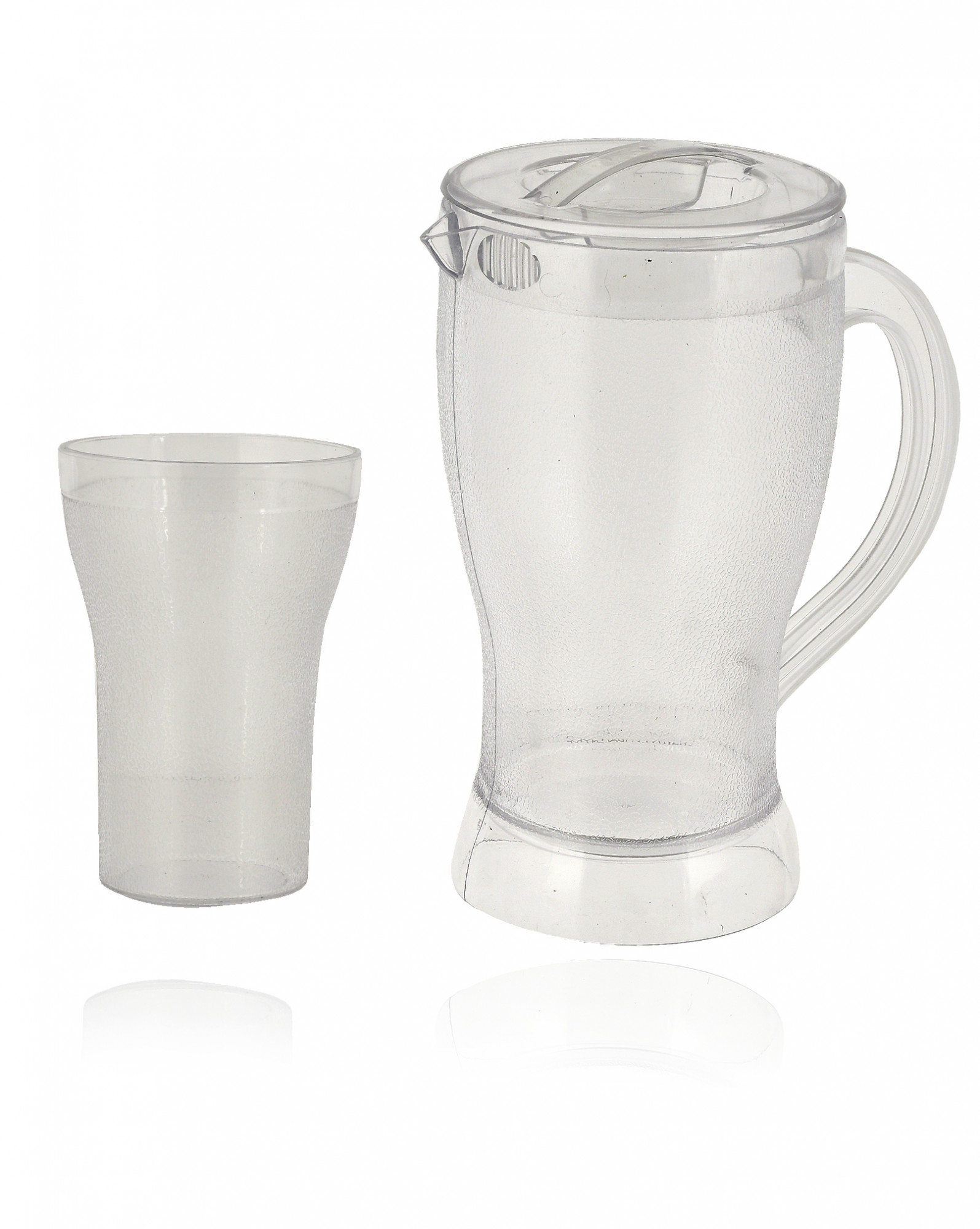 Kuber Industries Unbreakable Plastic Tableware Serving Lemon Set, Water jug with 6 Water Glass,(Set of 7 Pcs)