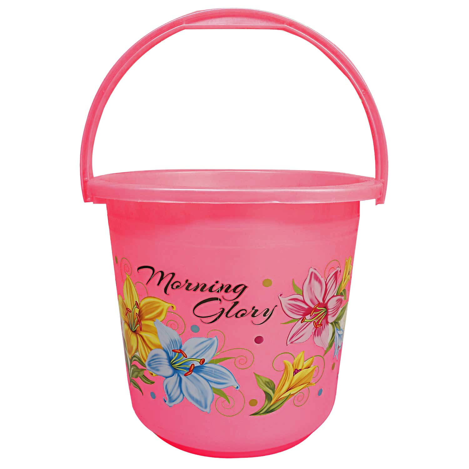 Kuber Industries Unbreakable Virgin Plastic Bathroom Bucket With Mug Set- Pink, (16 LTR Bucket & 500 ML Mug)