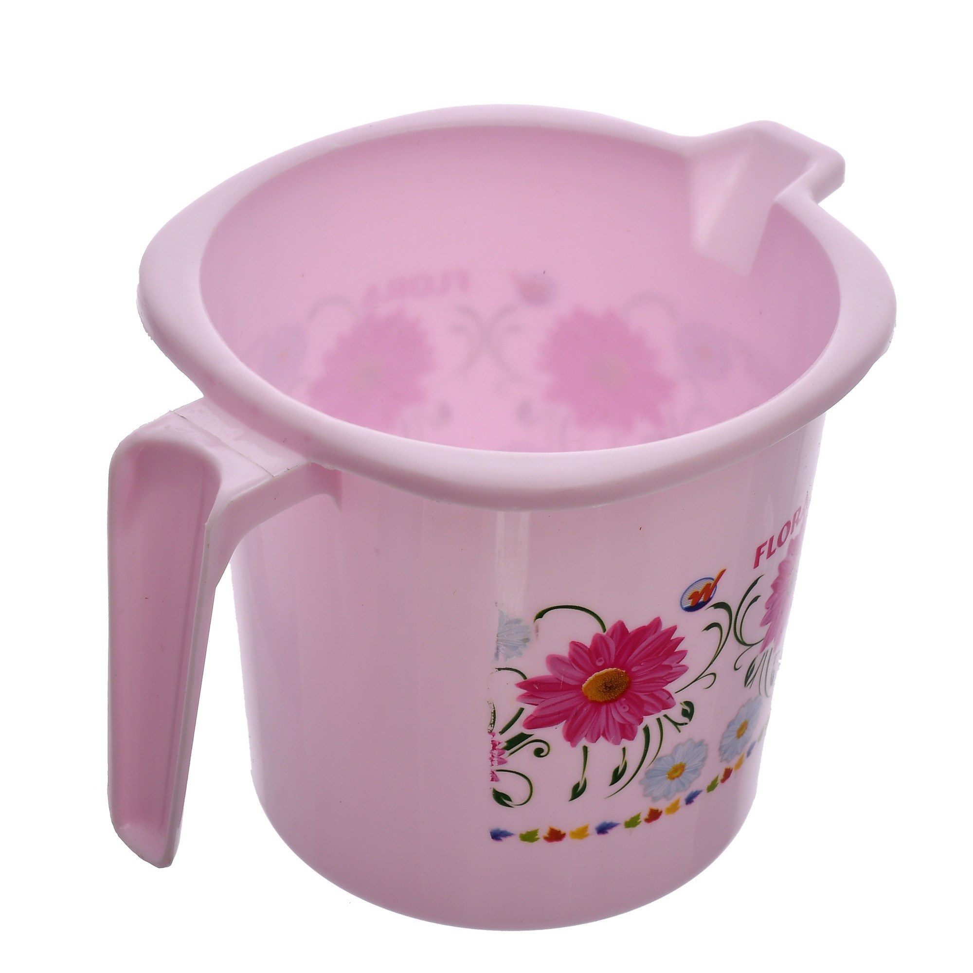 Kuber Industries Unbreakable Virgin Plastic Bathroom Bucket With Mug Set- Pink, (18 LTR Bucket & 1 LTR Mug)-KUBMART1264