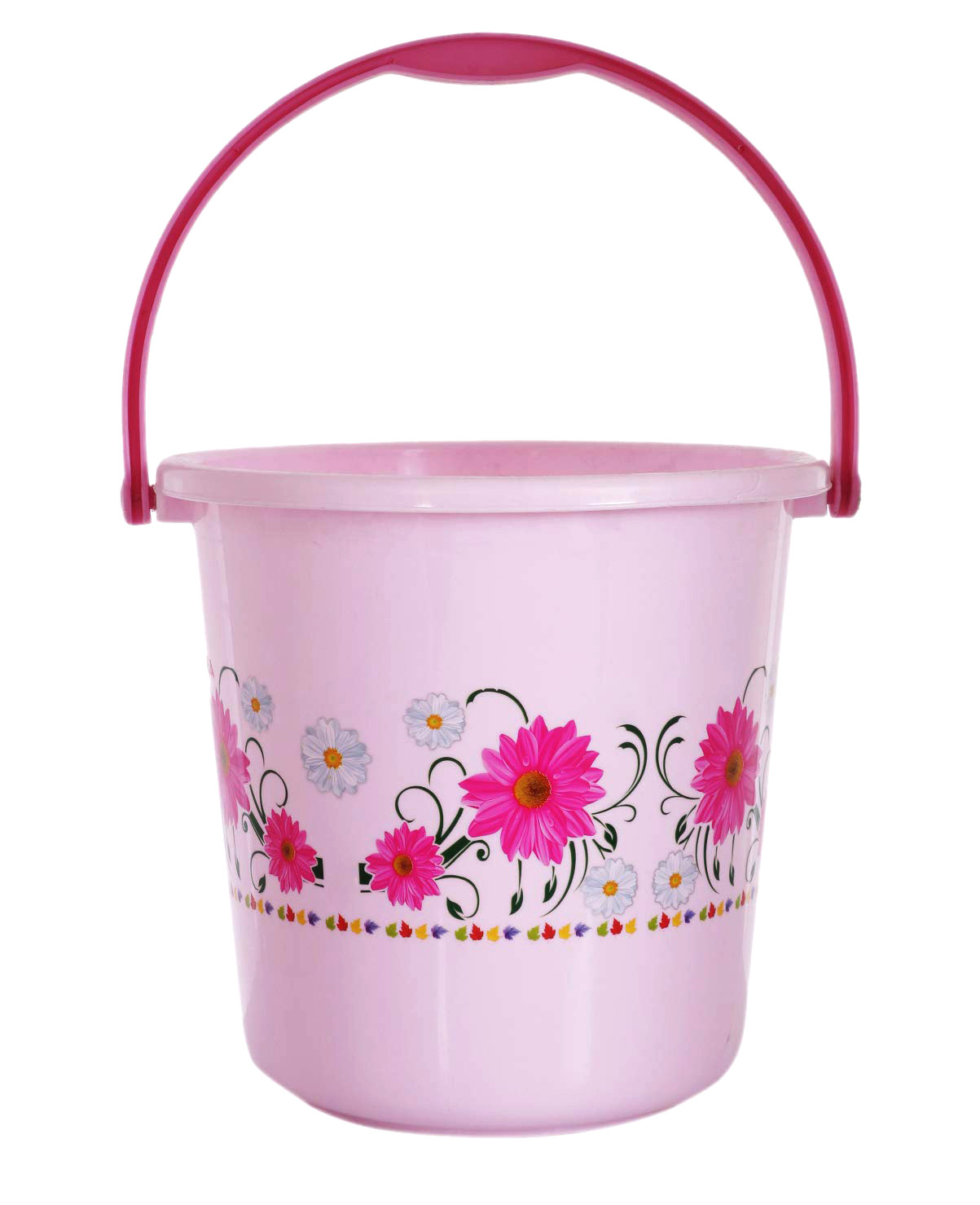 Kuber Industries Unbreakable Virgin Plastic Bathroom Bucket With Mug Set- Pink, (18 LTR Bucket & 1 LTR Mug)-KUBMART1264