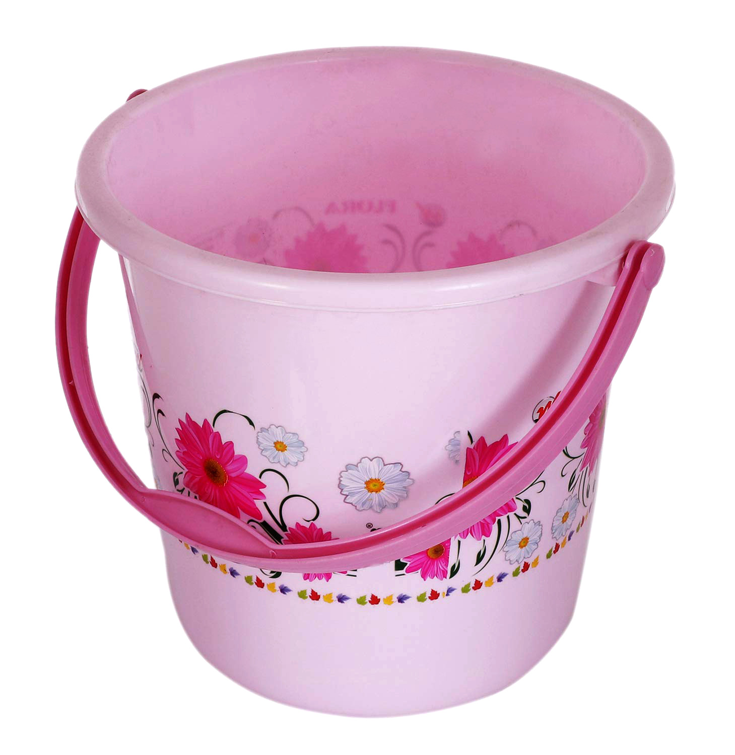 Kuber Industries Unbreakable Virgin Plastic Bathroom Bucket With Mug Set- Pink, (18 LTR Bucket & 1 LTR Mug)-KUBMART1264