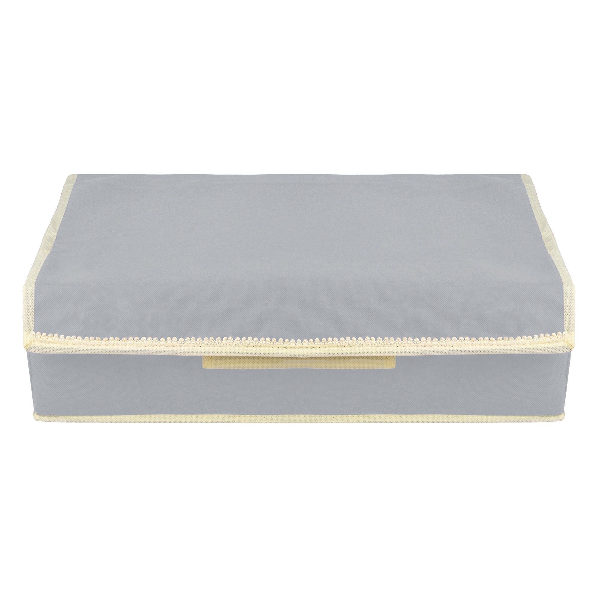Kuber Industries Undergarment Organizer | Cloth Organizer | Drawer Organizer | Storage Box for Bra-Panty-Socks-Ties | Drawer Divider for Scarves-Socks | Cream Patti | Gray