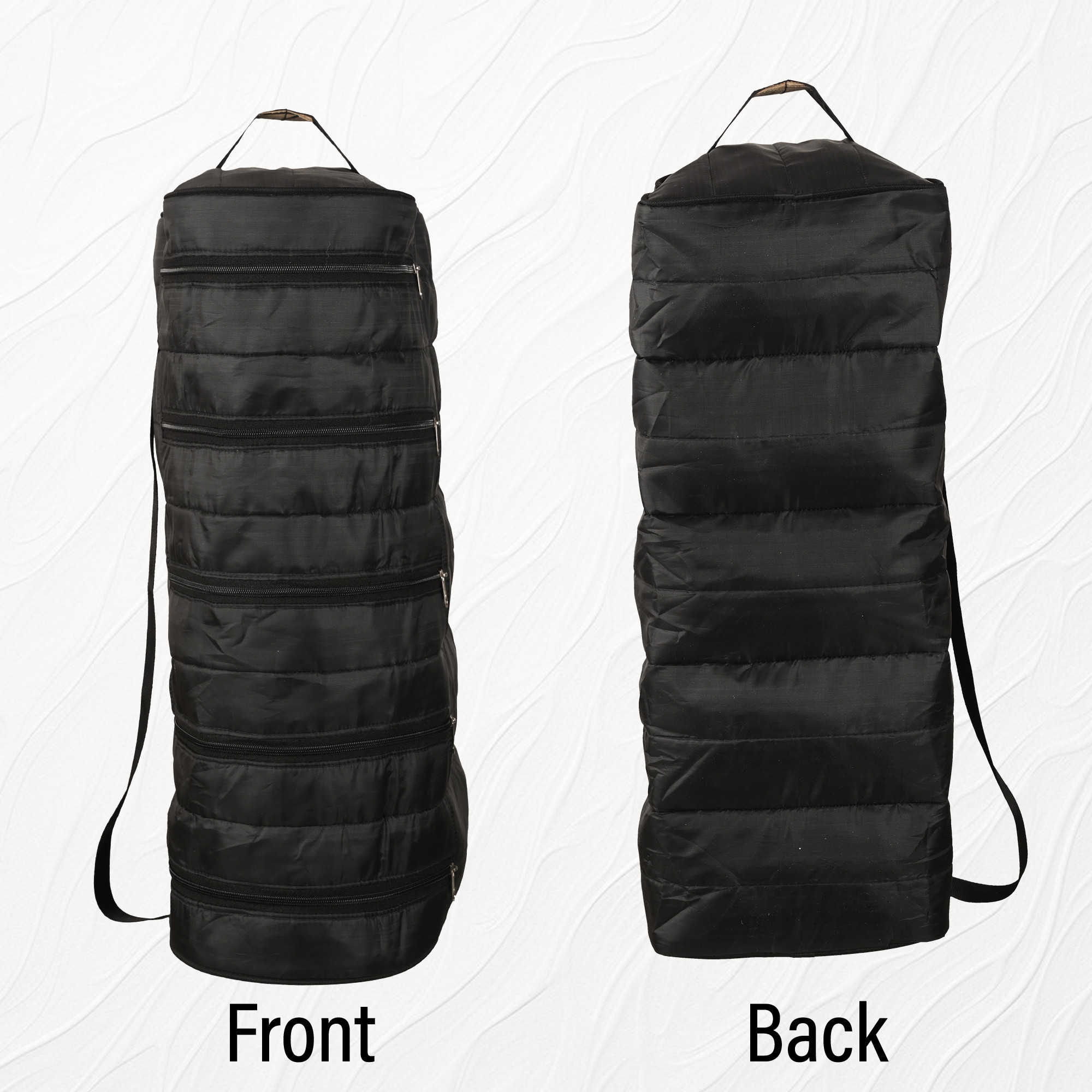 Kuber Industries Upto 5 Pair Foldable Shoe Organiser Cover for Travel  Hanging SandalShoes Packing Pouch  Storage Bag with Zip  Black
