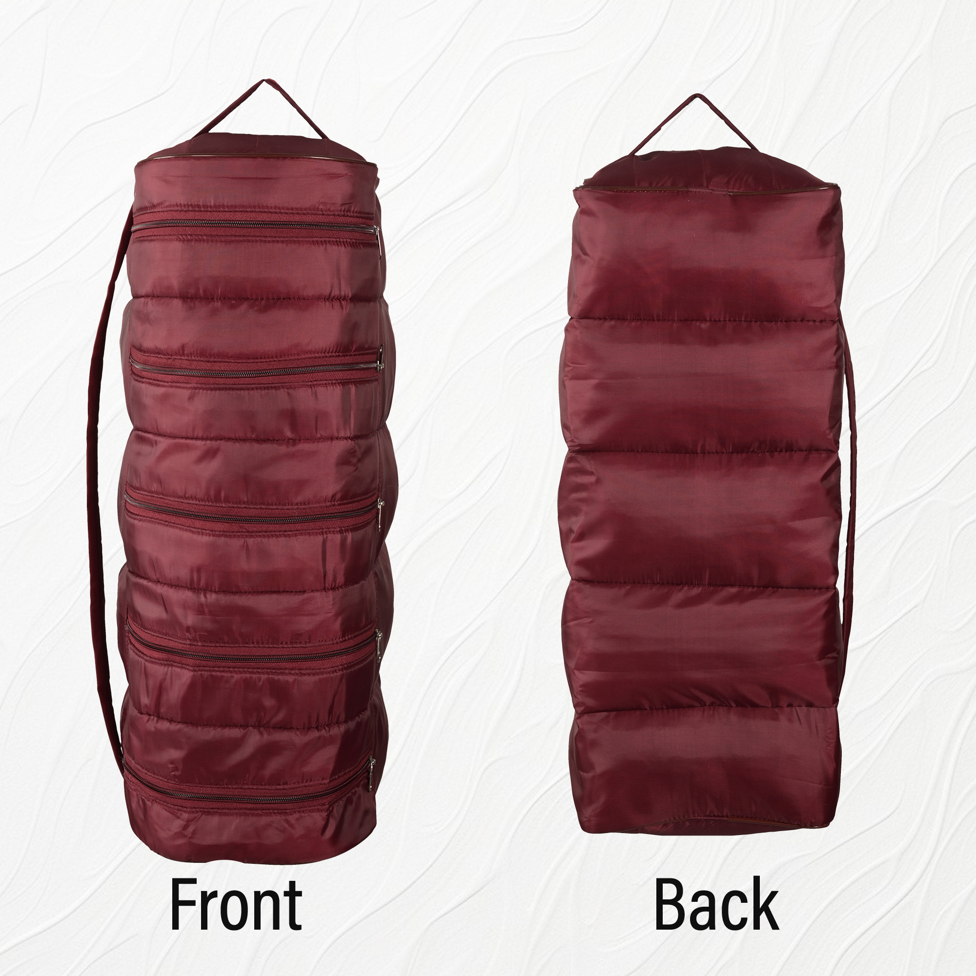 Kuber Industries Upto 5 Pair Foldable Shoe Organiser Cover for Travel  Hanging SandalShoes Packing Pouch  Storage Bag with Zip  Maroon