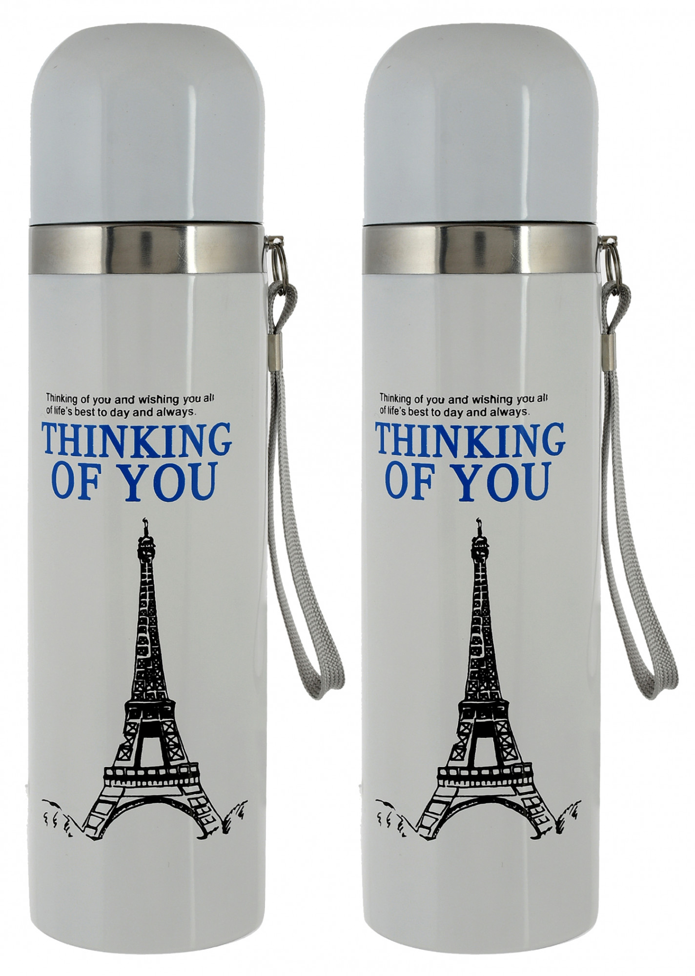 Kuber Industries Vacuum Insulated Flask Carrying Strip, 500ml (White)