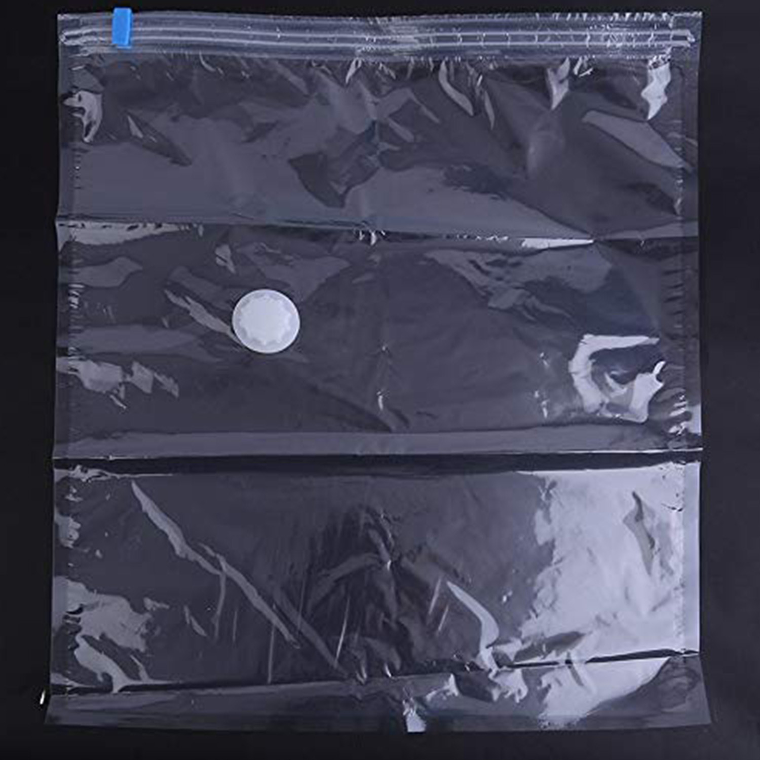 Kuber Industries Vacuum Storage Bags|Space Saver Bags|Travel Vacuum Storage Seal Bags for Comforters Blankets Clothes Pillows With Hand Pump,50x60 cm,(Transparent)