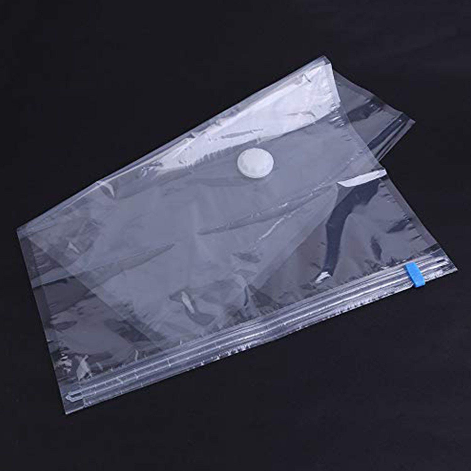 Kuber Industries Vacuum Storage Bags|Space Saver Bags|Travel Vacuum Storage Seal Bags for Comforters Blankets Clothes Pillows With Hand Pump,60x80 cm,(Transparent)