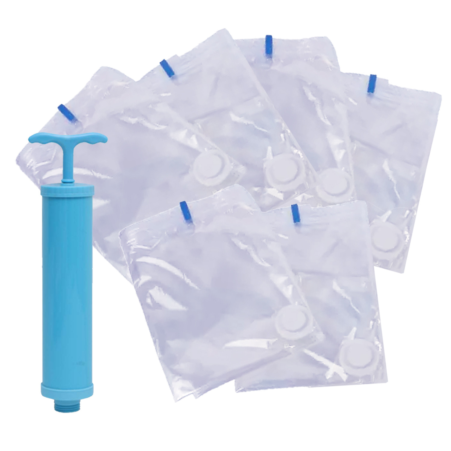 Kuber Industries Vacuum Storage Bags|Space Saver Bags|Travel Vacuum Storage Seal Bags for Comforters Blankets Clothes Pillows With Hand Pump,60x80 cm,(Transparent)