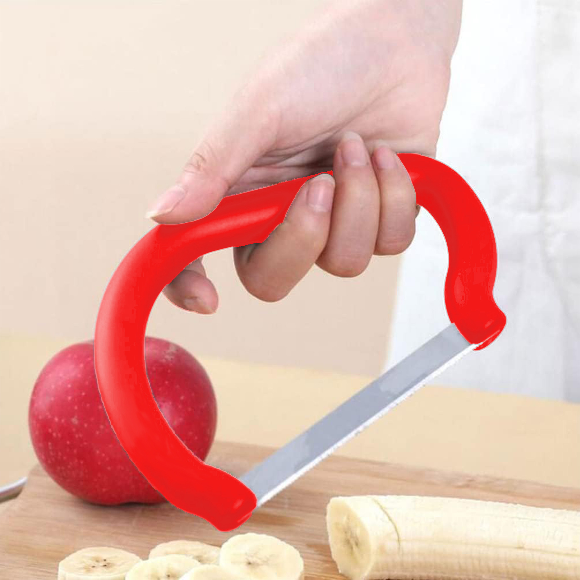 Kuber Industries Vegetable Cutter | Vegetable and Fruit Slicer | Kitchen Cutter for Salad | Salad Cutter | Kitchen Gadget | Cucumber Slicer | Fruit Cutter | Set of 2 | Multicolor