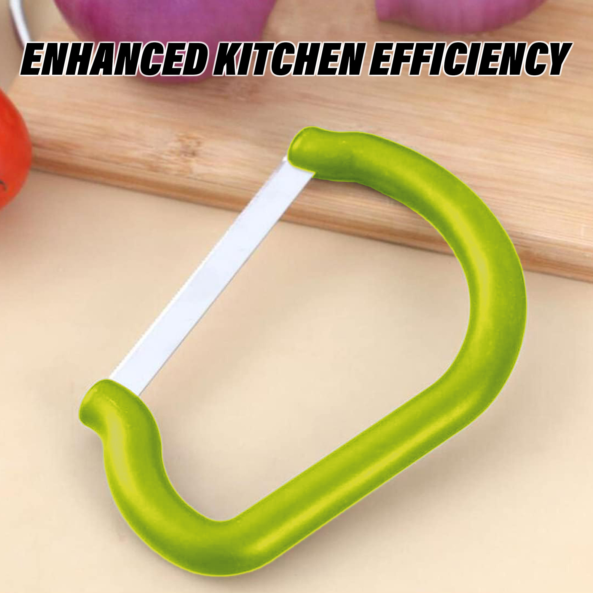 Kuber Industries Vegetable Cutter | Vegetable and Fruit Slicer | Kitchen Cutter for Salad | Salad Cutter | Kitchen Gadget | Cucumber Slicer | Fruit Cutter | Set of 2 | Multicolor