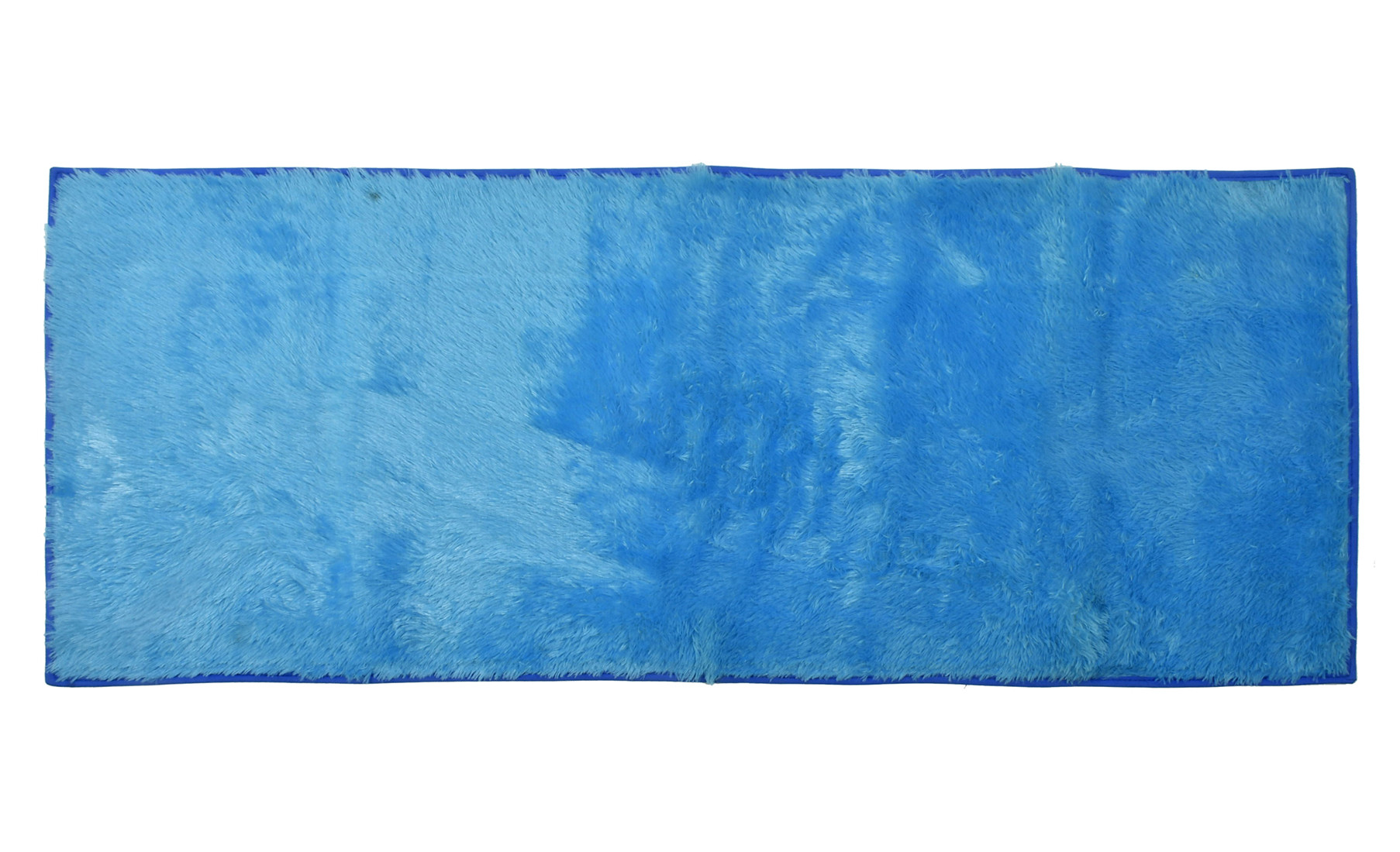 Kuber Industries Velvet Bedside Runner Home Floor Décor Rugs For Living, Dinning, Office, Rooms & Bedroom 5X2 Ft. (Blue) 54KM3921