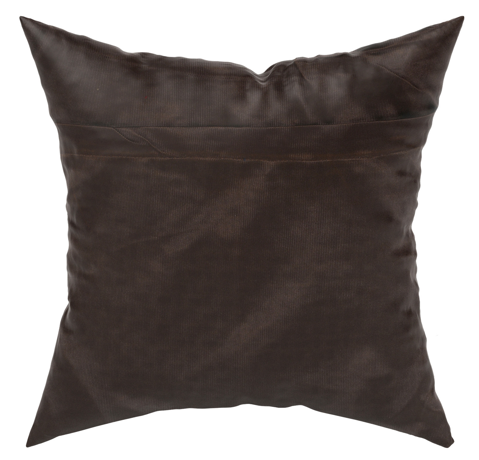 Kuber Industries Velvet Check Design Soft Decorative Square Throw Pillow Cover, Cushion Covers, Pillow Case For Sofa Couch Bed Chair 16x16 Inch-(Brown)