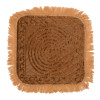 Kuber Industries Velvet Circle Print Pooja Aasan/Prayer Aasan/Meditation Mat For Home (Brown) 54KM4132