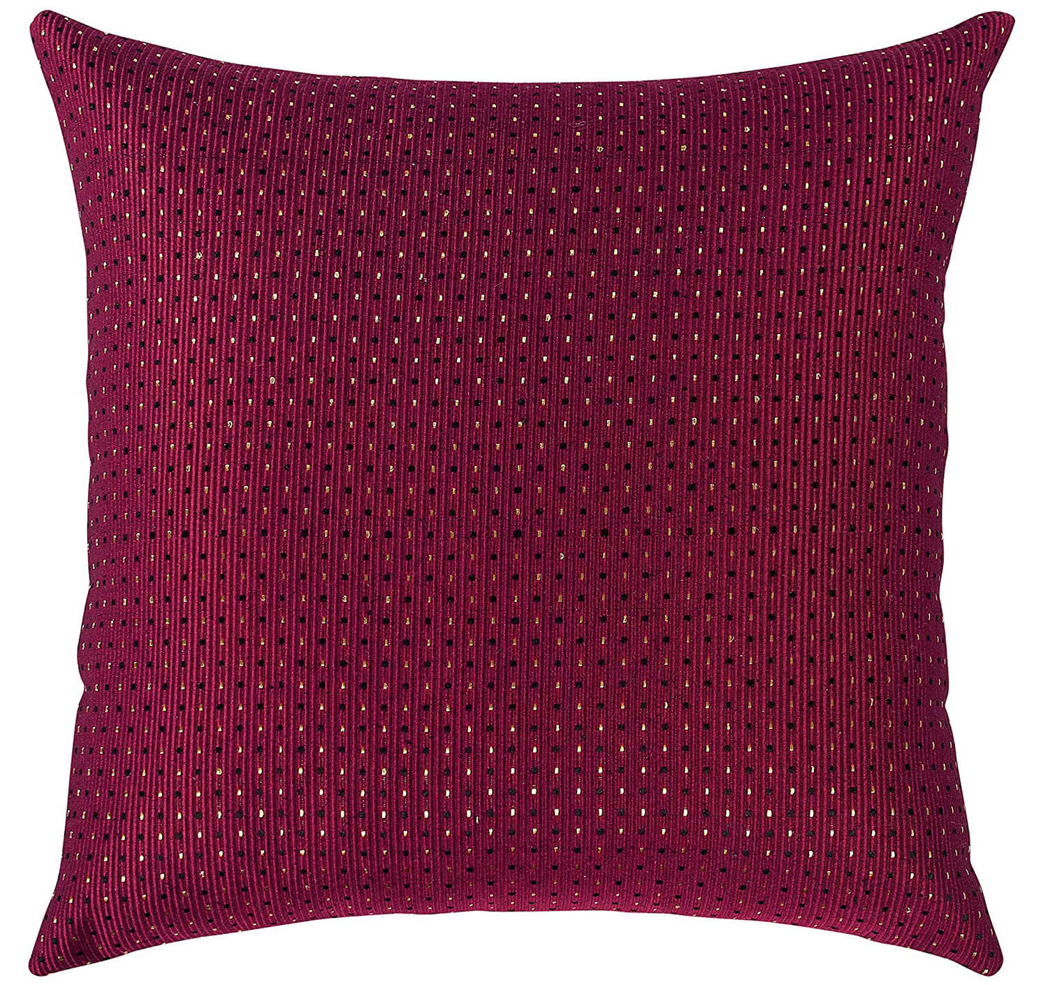 Kuber Industries Velvet Dot Printed Soft Decorative Square Throw Pillow Cover, Cushion Covers, Pillow Case For Sofa Couch Bed Chair 16x16 Inch-(Maroon)
