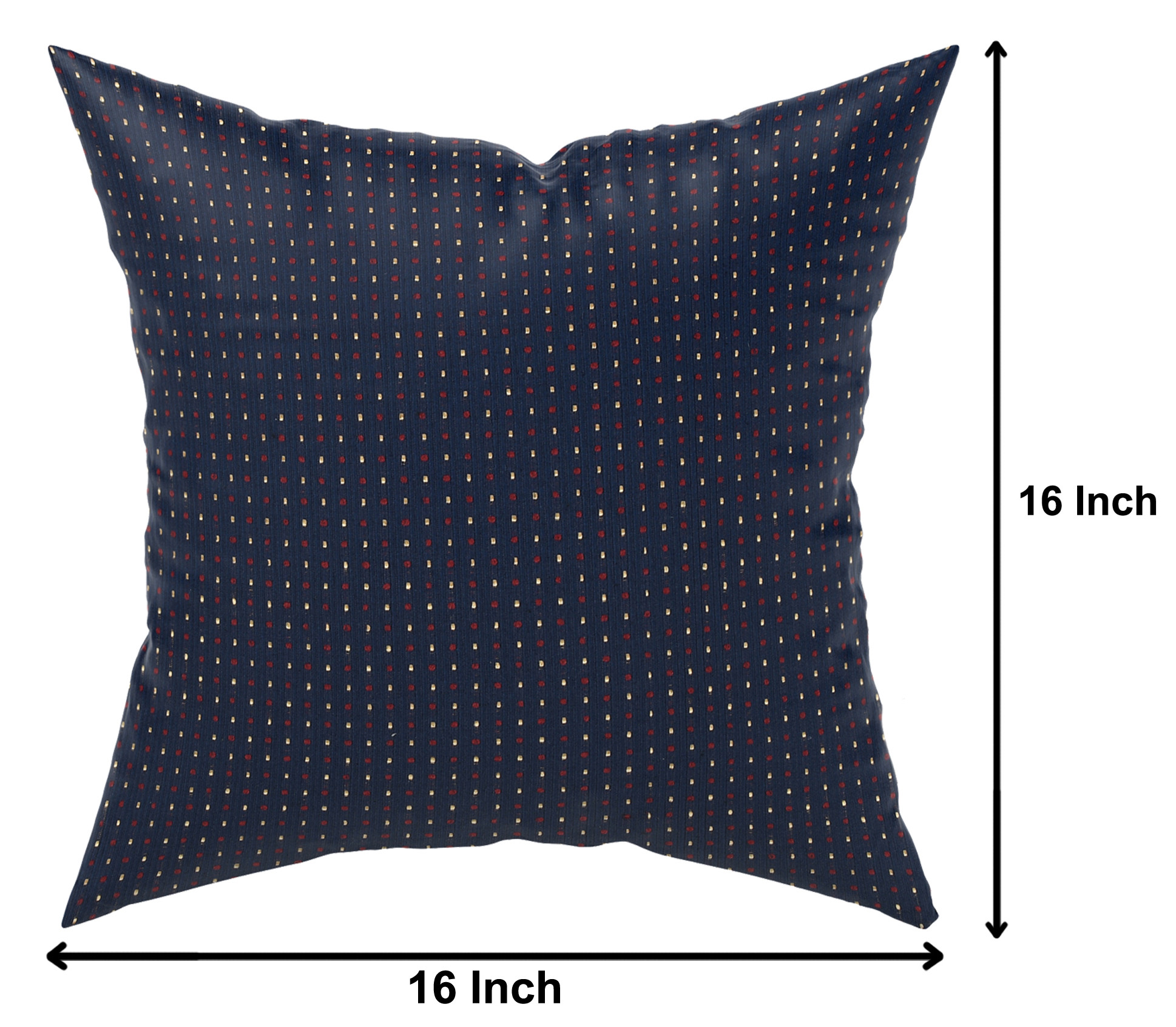 Kuber Industries Velvet Dot Printed Soft Decorative Square Throw Pillow Cover, Cushion Covers, Pillow Case For Sofa Couch Bed Chair 16x16 Inch-(Sky Blue)