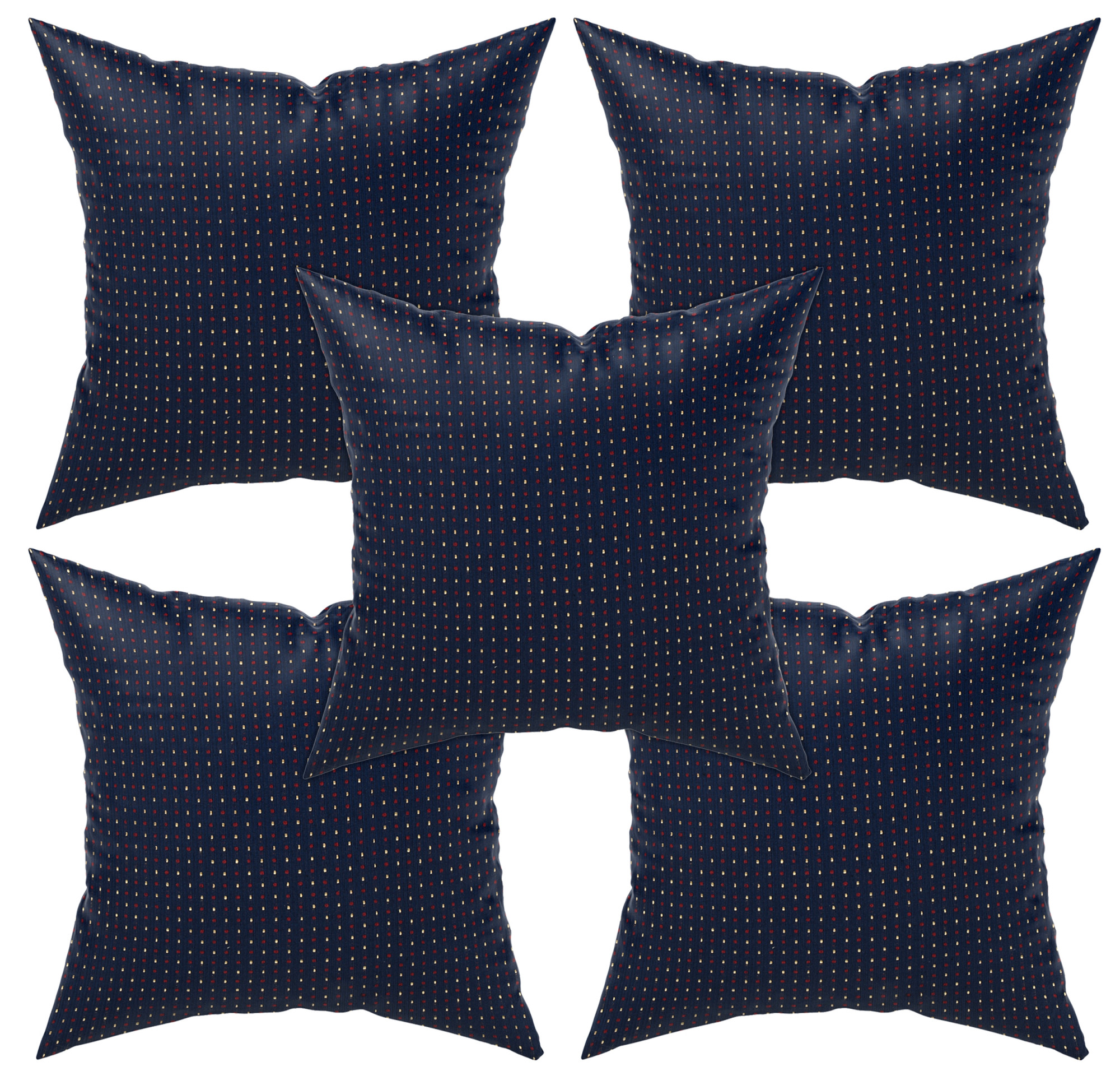 Kuber Industries Velvet Dot Printed Soft Decorative Square Throw Pillow Cover, Cushion Covers, Pillow Case For Sofa Couch Bed Chair 16x16 Inch-(Sky Blue)