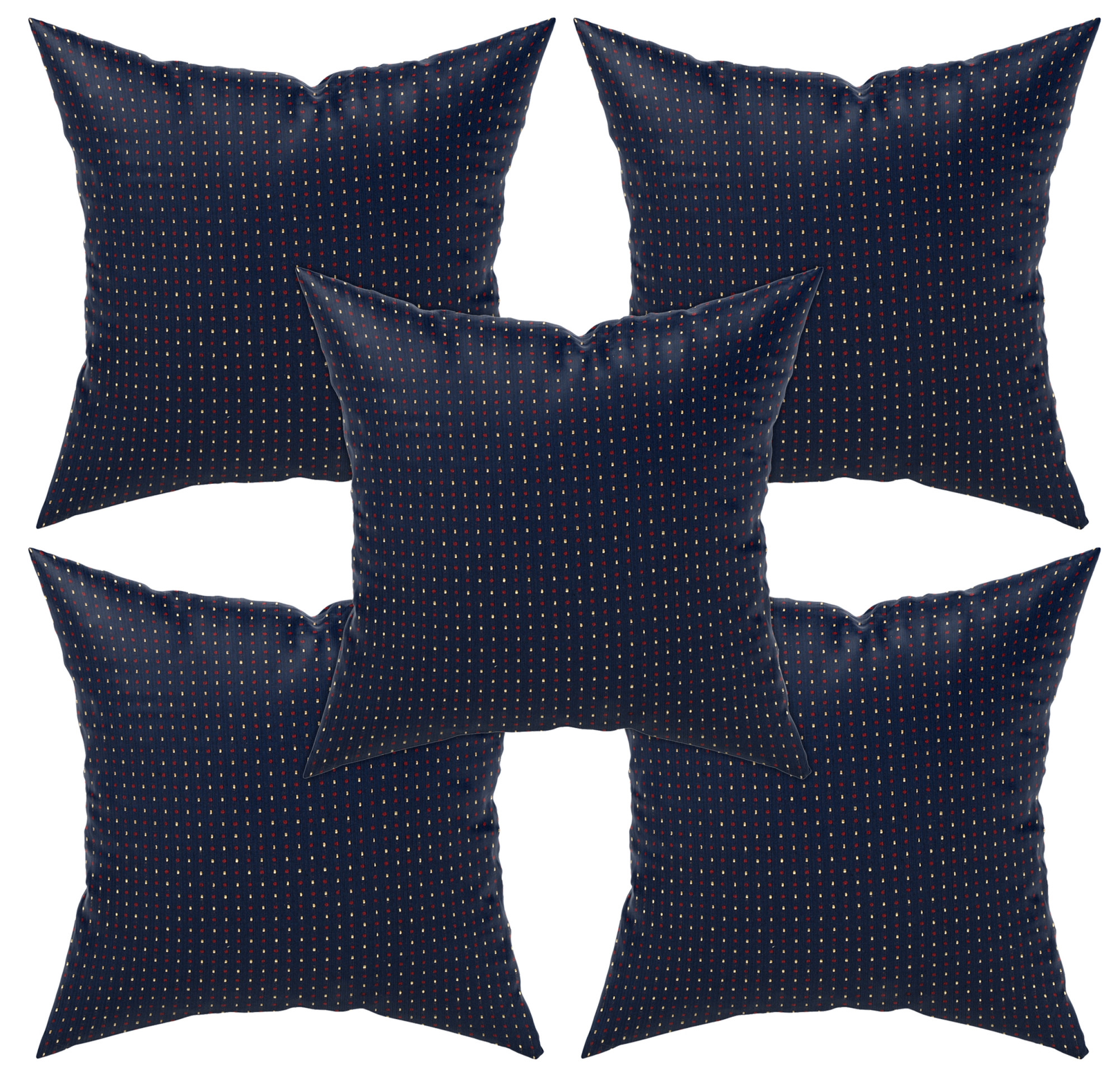 Kuber Industries Velvet Dot Printed Soft Decorative Square Throw Pillow Cover, Cushion Covers, Pillow Case For Sofa Couch Bed Chair 16x16 Inch-(Sky Blue)