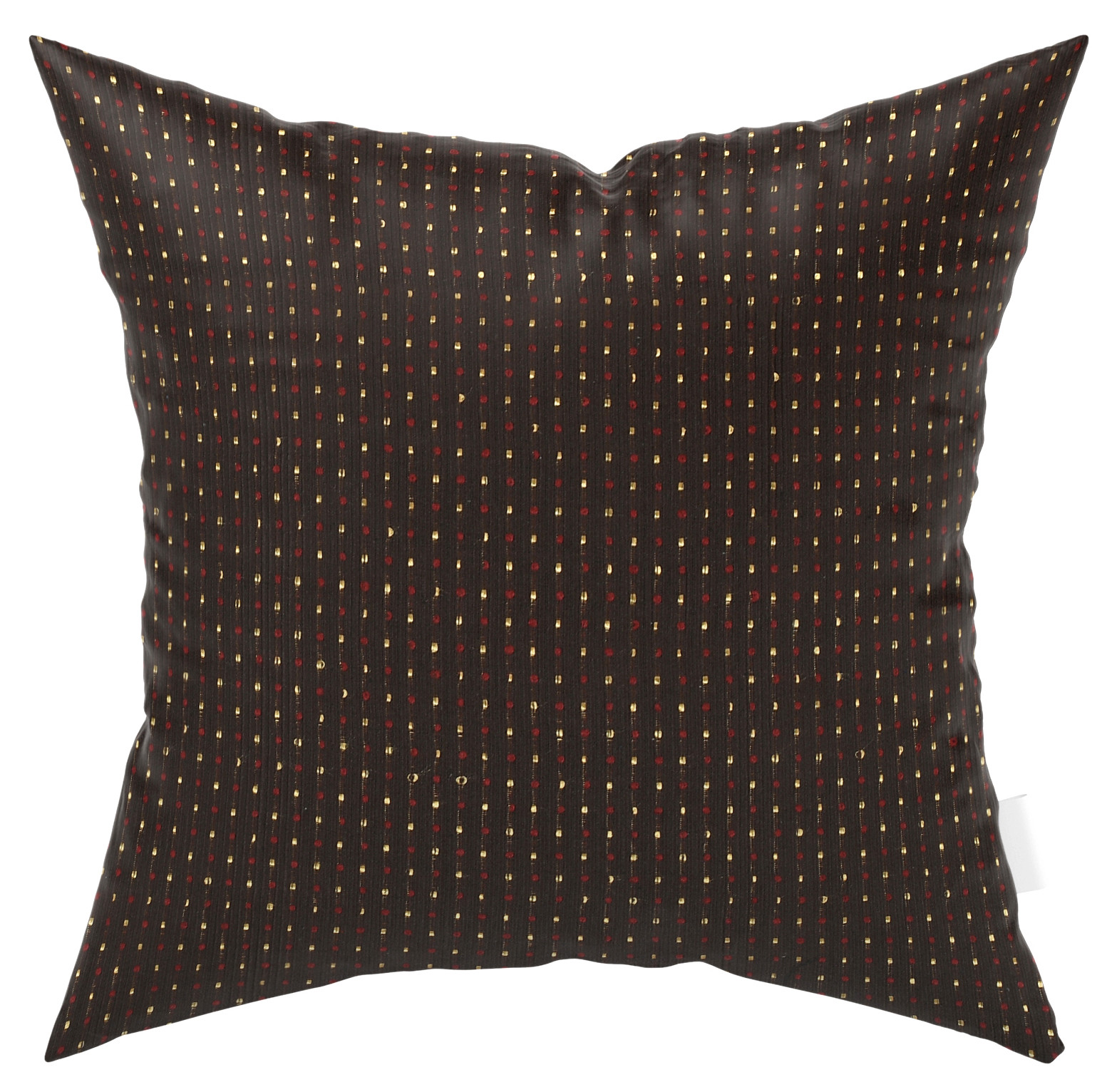 Kuber Industries Velvet Dot Printed Soft Decorative Square Throw Pillow Cover, Cushion Covers, Pillow Case For Sofa Couch Bed Chair 16x16 Inch-(Brown)