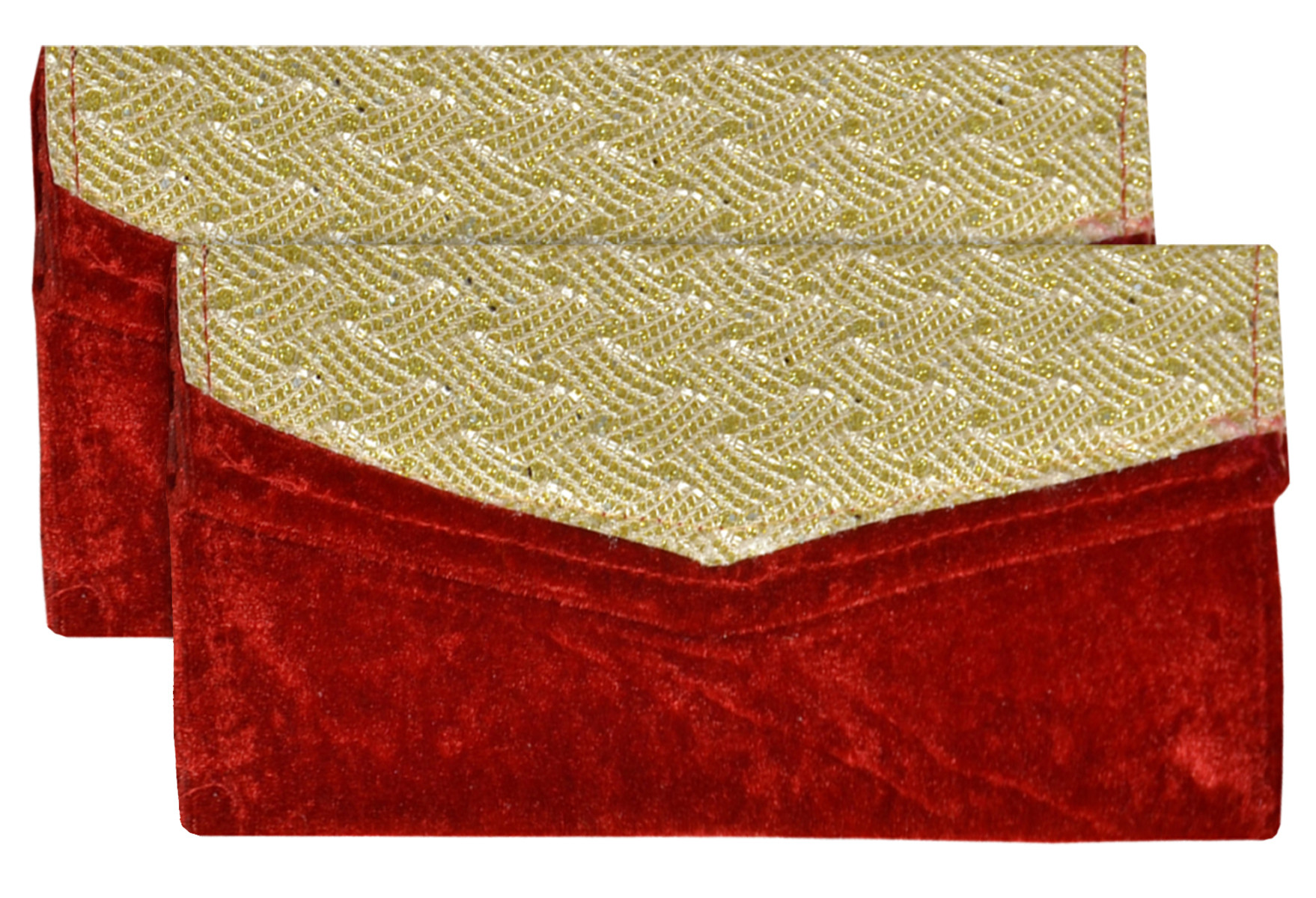 Kuber Industries Velvet Gift Envelope with Metallic Magnetic Button Closure Shagun Cash Envelopes, Birthdays, Anniversary, Baby Shower-(Maroon)