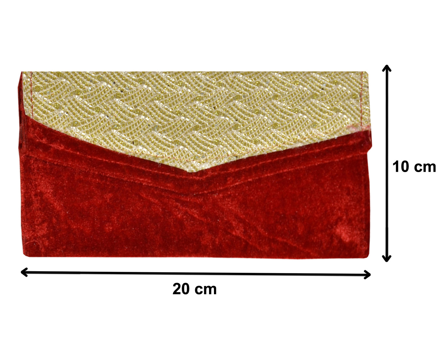 Kuber Industries Velvet Gift Envelope with Metallic Magnetic Button Closure Shagun Cash Envelopes, Birthdays, Anniversary, Baby Shower-(Maroon)