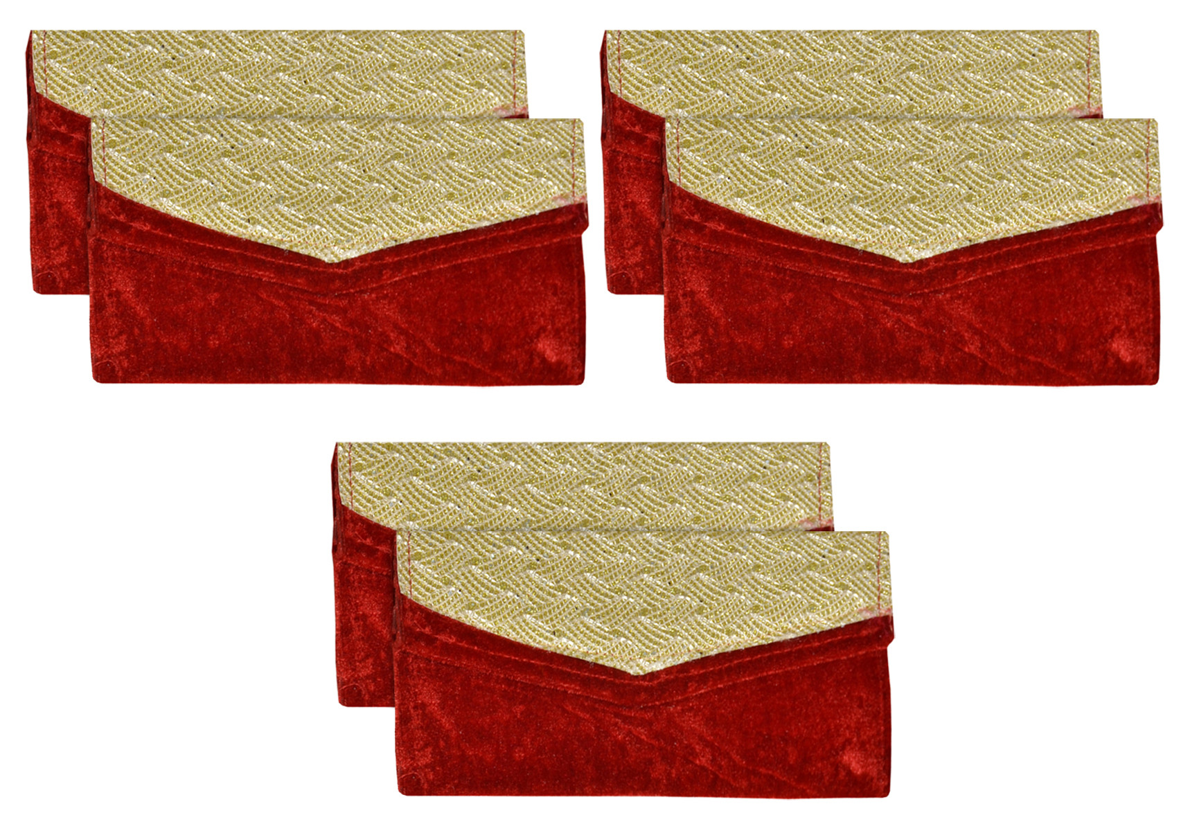 Kuber Industries Velvet Gift Envelope with Metallic Magnetic Button Closure Shagun Cash Envelopes, Birthdays, Anniversary, Baby Shower-(Maroon)