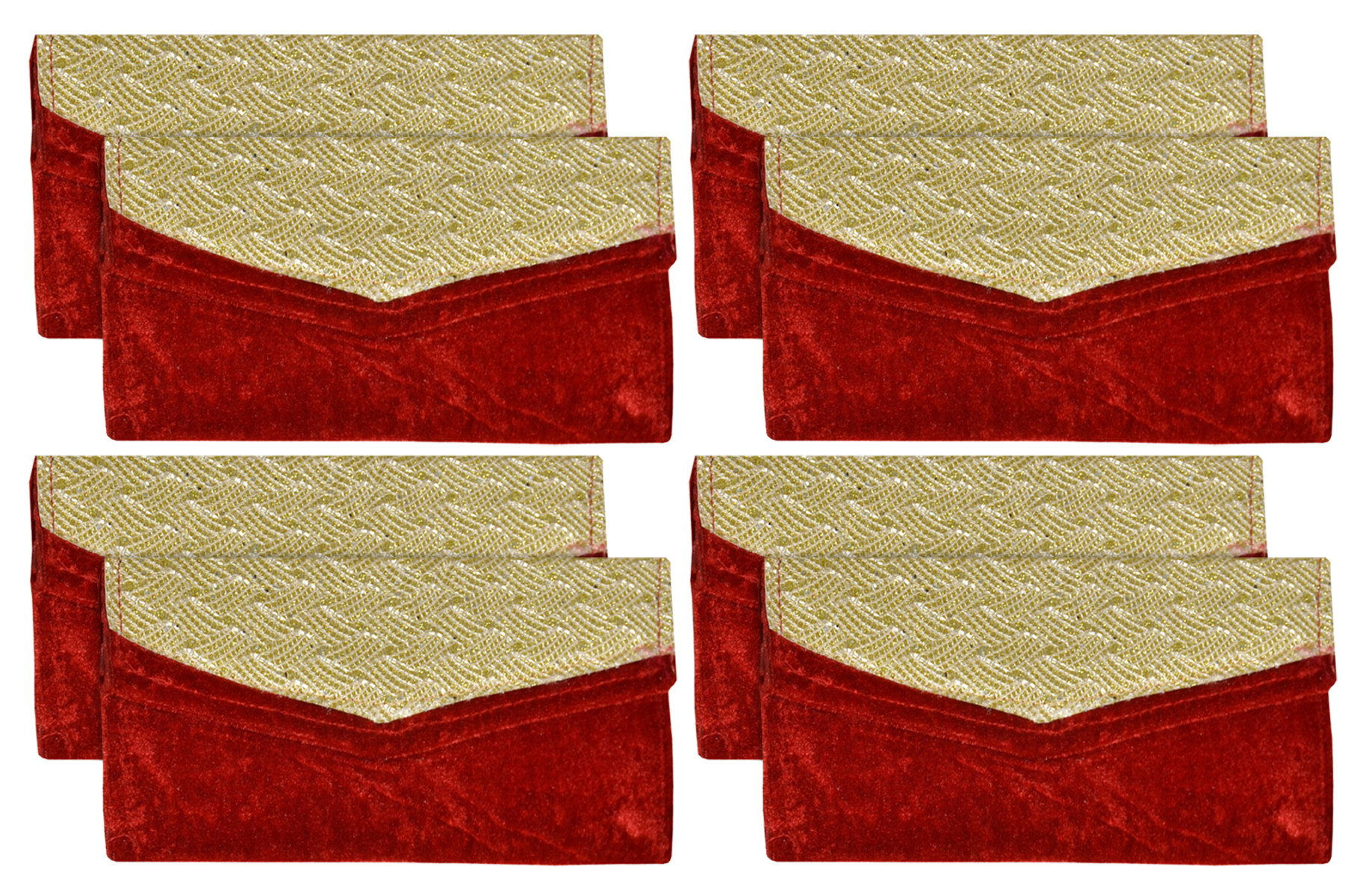 Kuber Industries Velvet Gift Envelope with Metallic Magnetic Button Closure Shagun Cash Envelopes, Birthdays, Anniversary, Baby Shower-(Maroon)