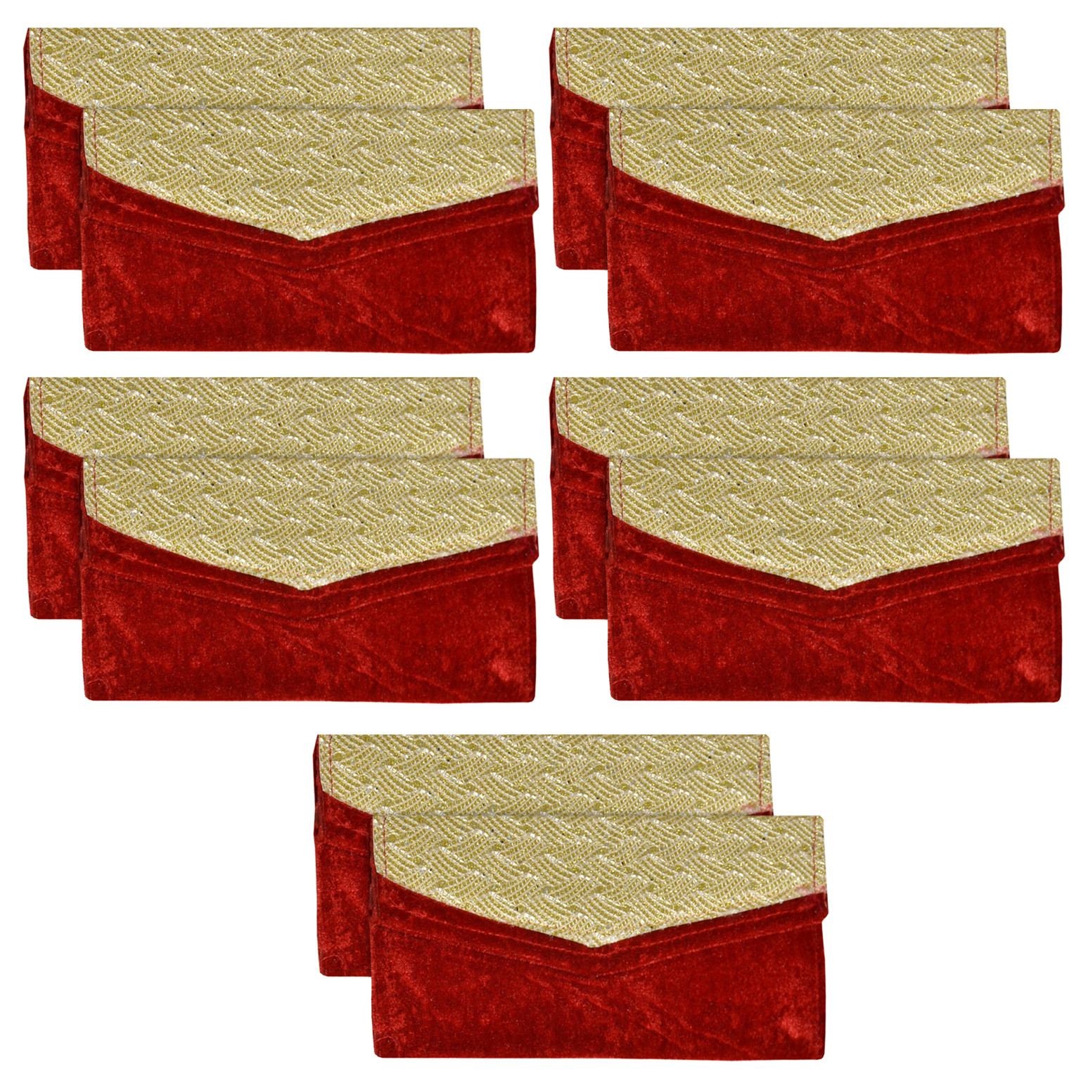 Kuber Industries Velvet Gift Envelope with Metallic Magnetic Button Closure Shagun Cash Envelopes, Birthdays, Anniversary, Baby Shower-(Maroon)