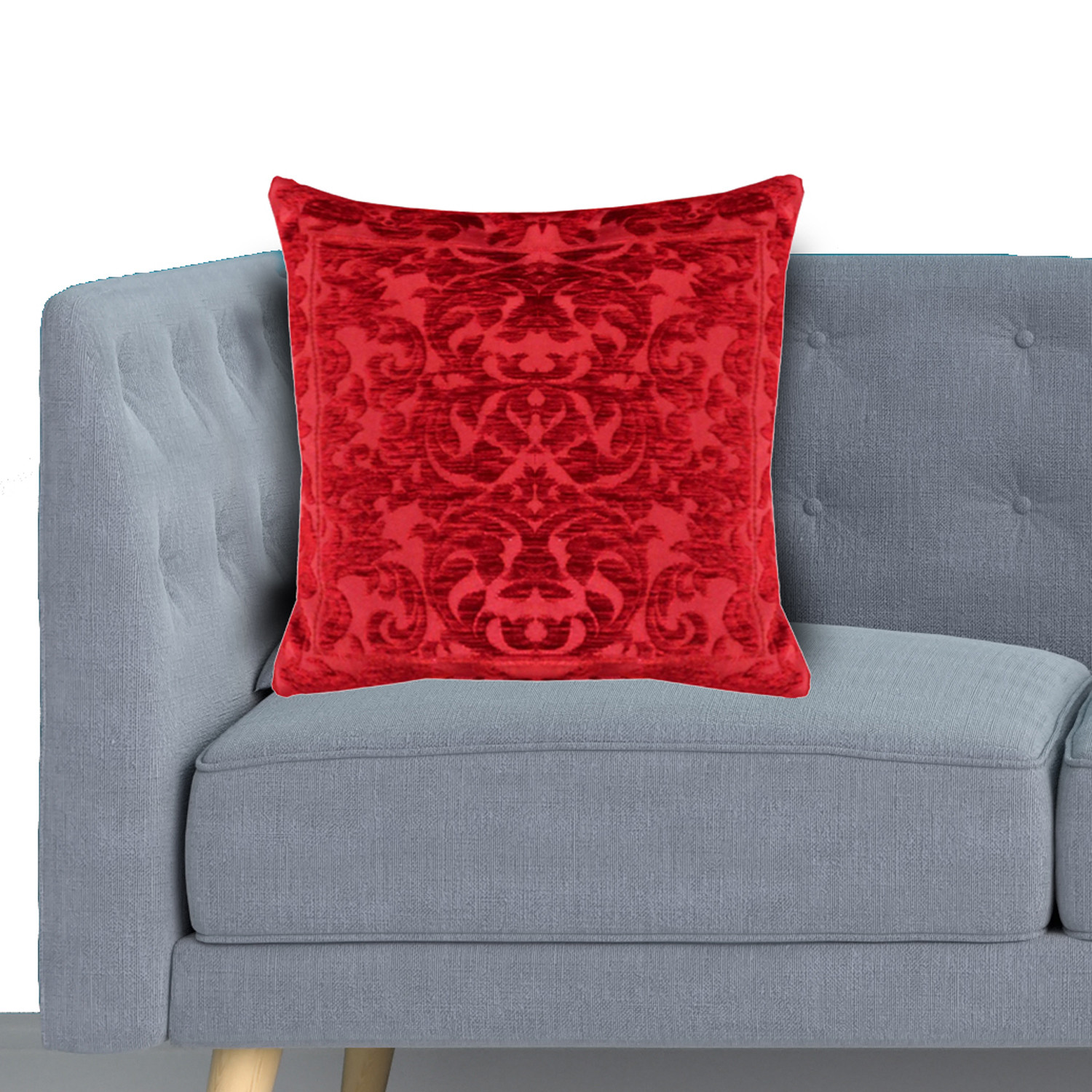 Kuber Industries Velvet Soft Decorative Square Throw Pillow Cover Cushion Covers Pillow case, Home Decor Decorations for Sofa Couch Bed Chair 24x24 Inch (Maroon)