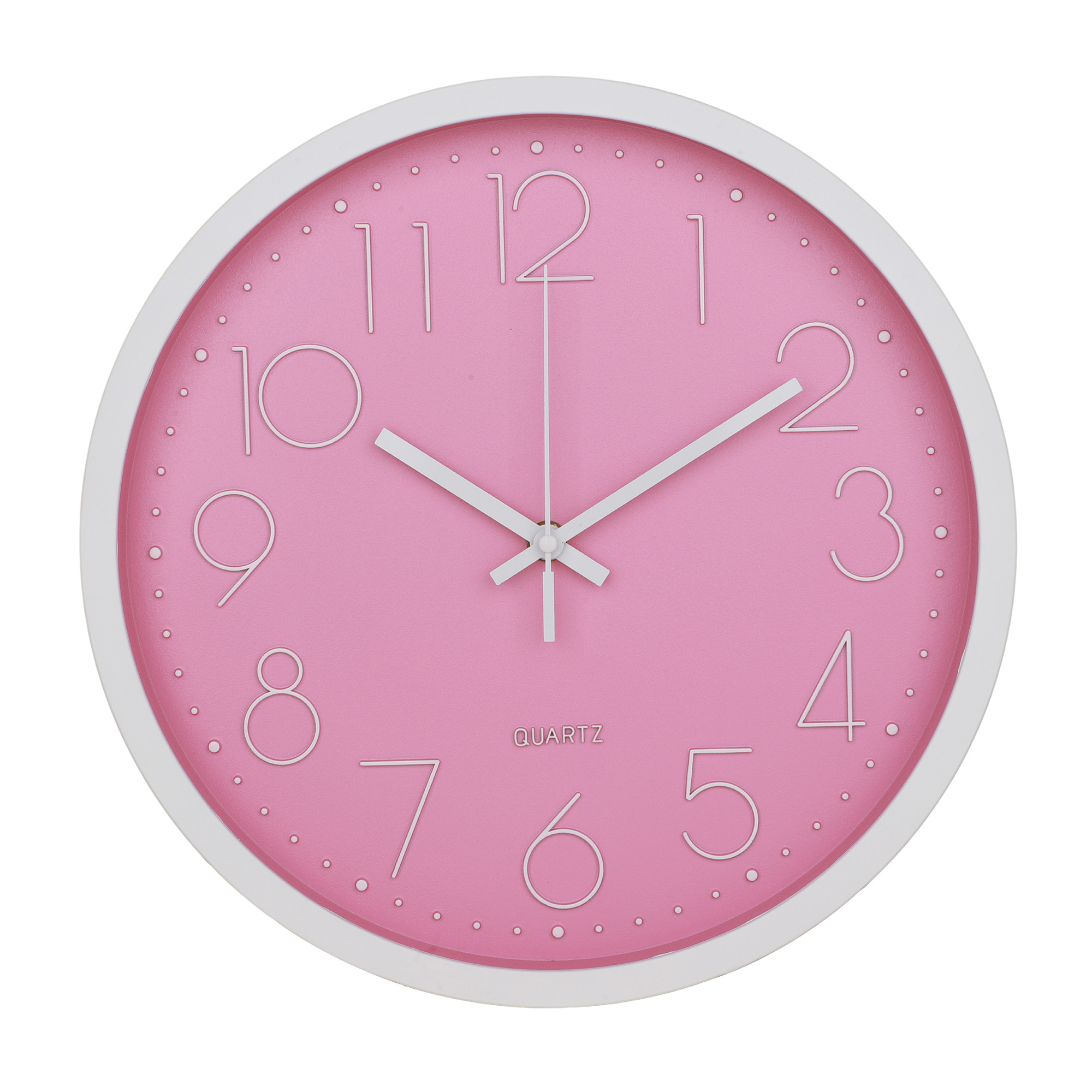 Kuber Industries Wall Clock | Fancy Watch Wall Clocks | Office Wall Clock | Clock for Living Room | Clock for Bedroom | Clock for Hall | Machinery-Quartz | 12 Inch | 2019-E Pink