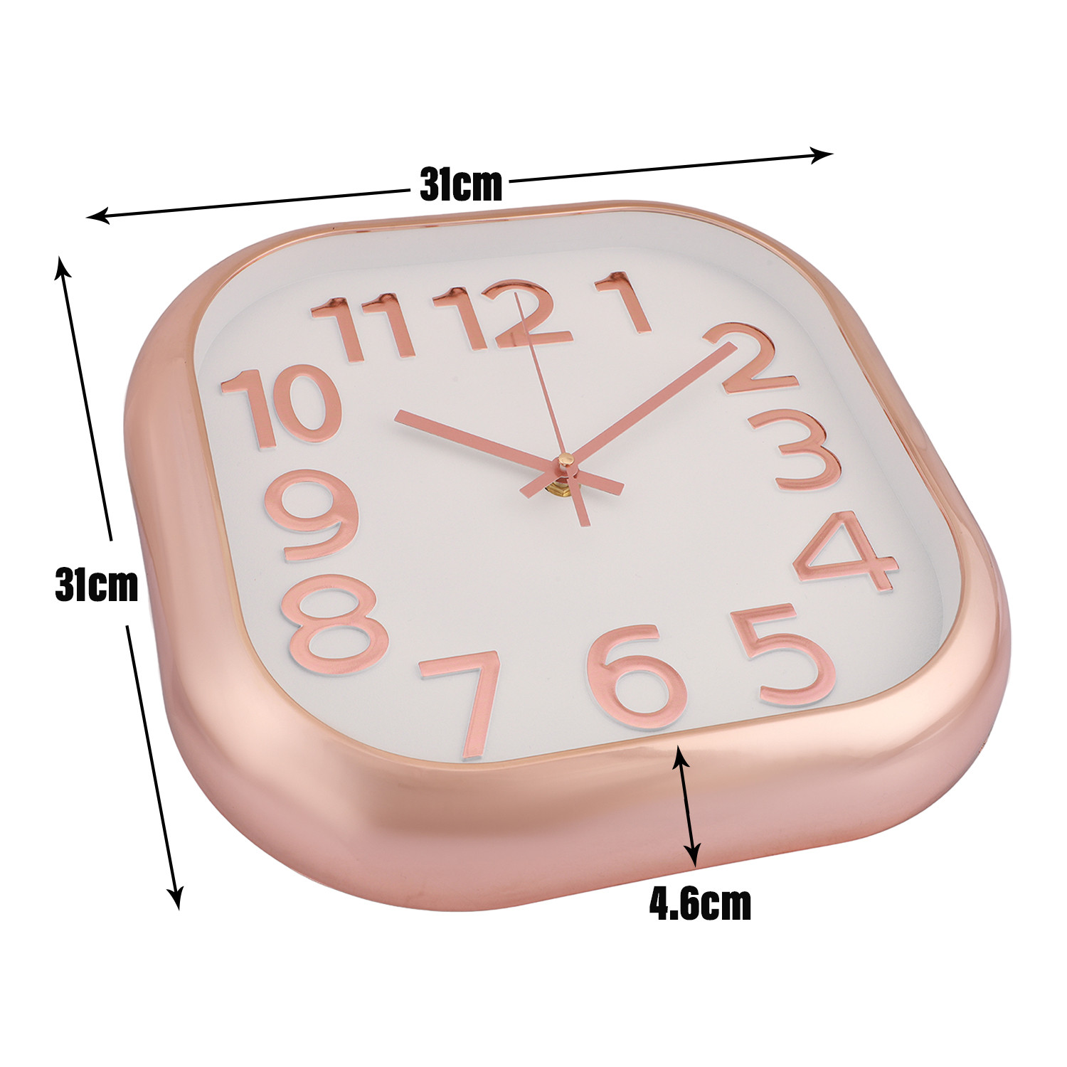 Kuber Industries Wall Clock | Fancy Watch Wall Clocks | Office Wall Clock | Clock for Living Room | Clock for Bedroom | Clock for Hall | Machinery-Quartz | 12 Inch | 2016B-Gold