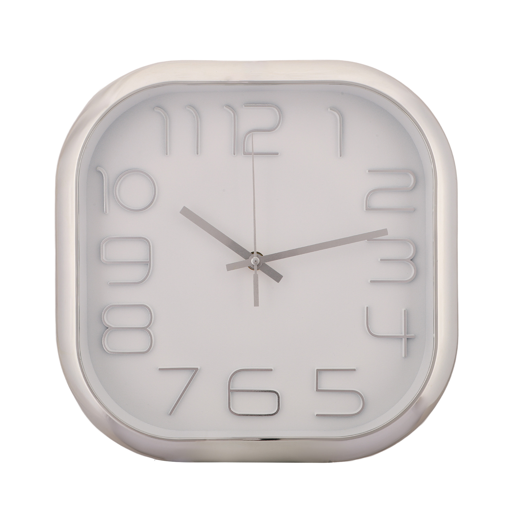 Kuber Industries Wall Clock | Fancy Watch Wall Clocks | Office Wall Clock | Clock for Living Room | Clock for Bedroom | Clock for Hall | Machinery-Quartz | 12 Inch | 2016B-Silver