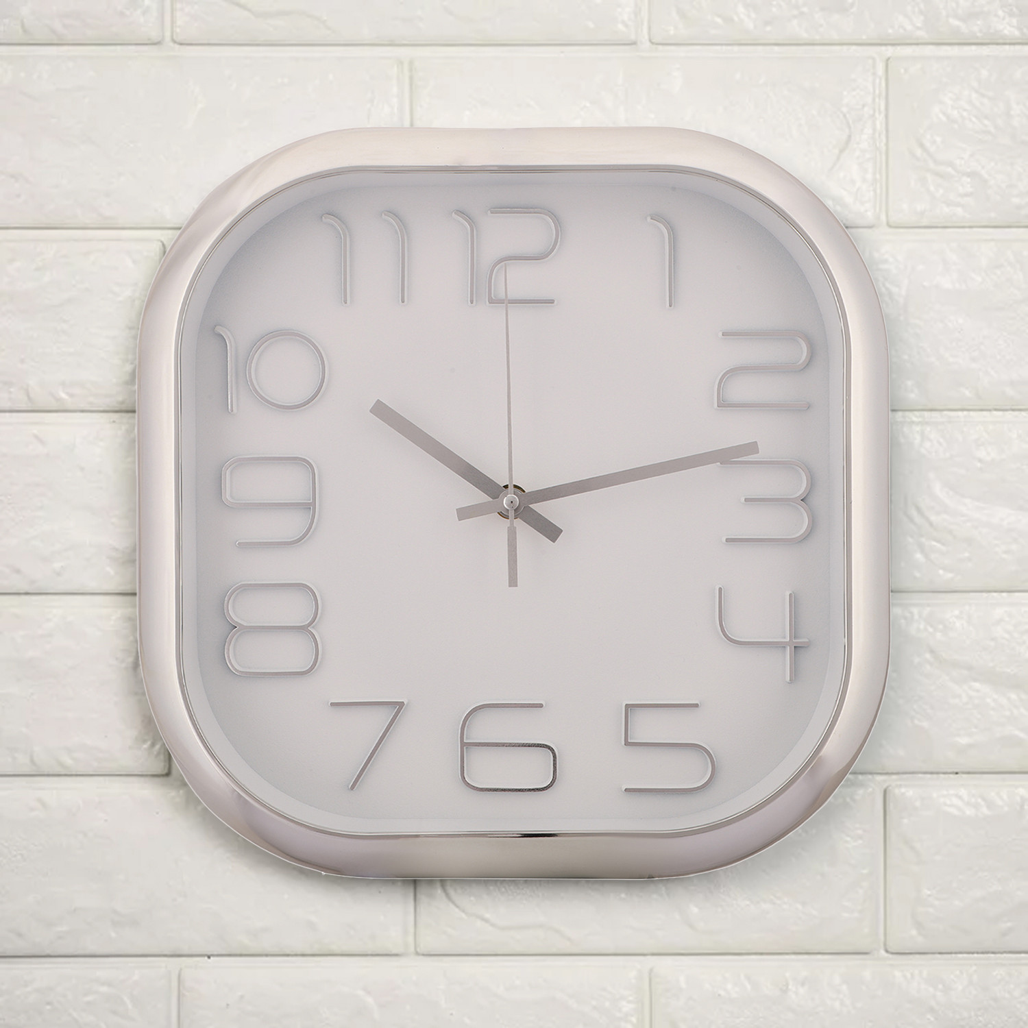 Kuber Industries Wall Clock | Fancy Watch Wall Clocks | Office Wall Clock | Clock for Living Room | Clock for Bedroom | Clock for Hall | Machinery-Quartz | 12 Inch | 2016B-Silver