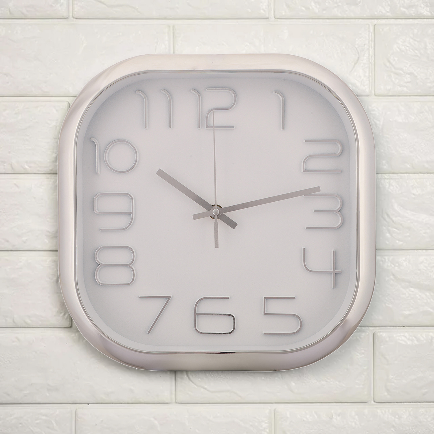 Kuber Industries Wall Clock | Fancy Watch Wall Clocks | Office Wall Clock | Clock for Living Room | Clock for Bedroom | Clock for Hall | Machinery-Quartz | 12 Inch | 2016B-Silver