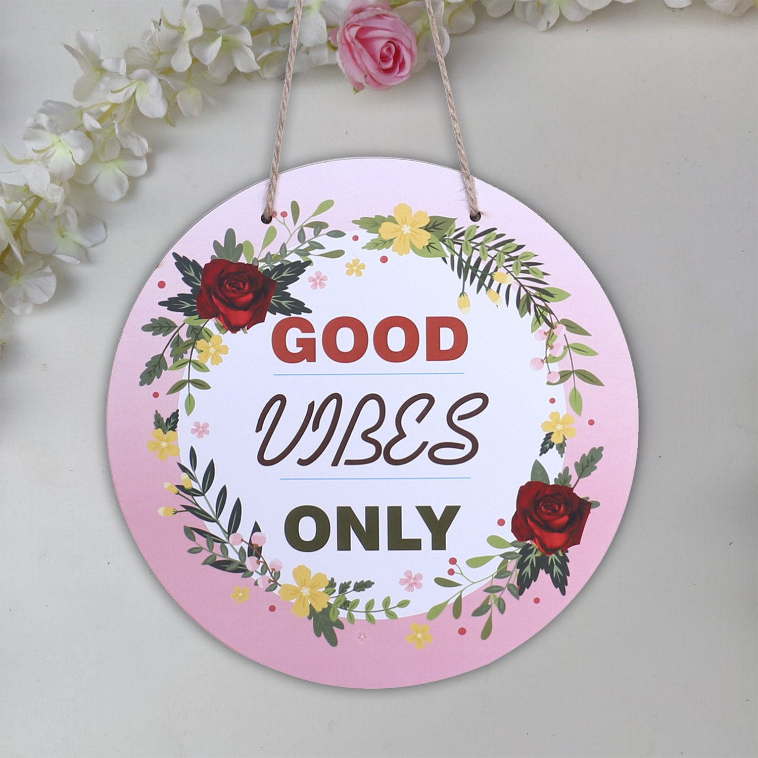 Kuber Industries Wall Hanging Quotes|Mdf Wooden Round Shaped