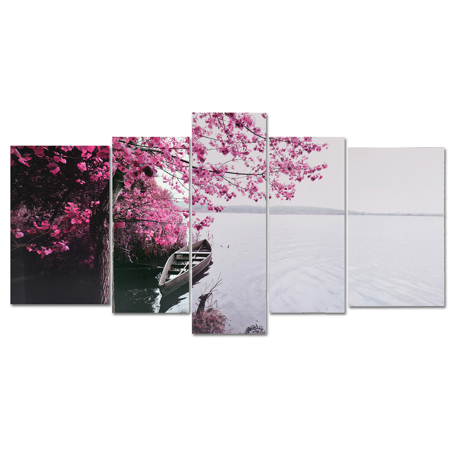 Kuber Industries Wall Paintings | MDF Wooden Wall Art for Living Room | Flower Scenery Wall Sculpture |Painting for Bedroom | Office | Hotels | Gift | 1730KIM3|Pink