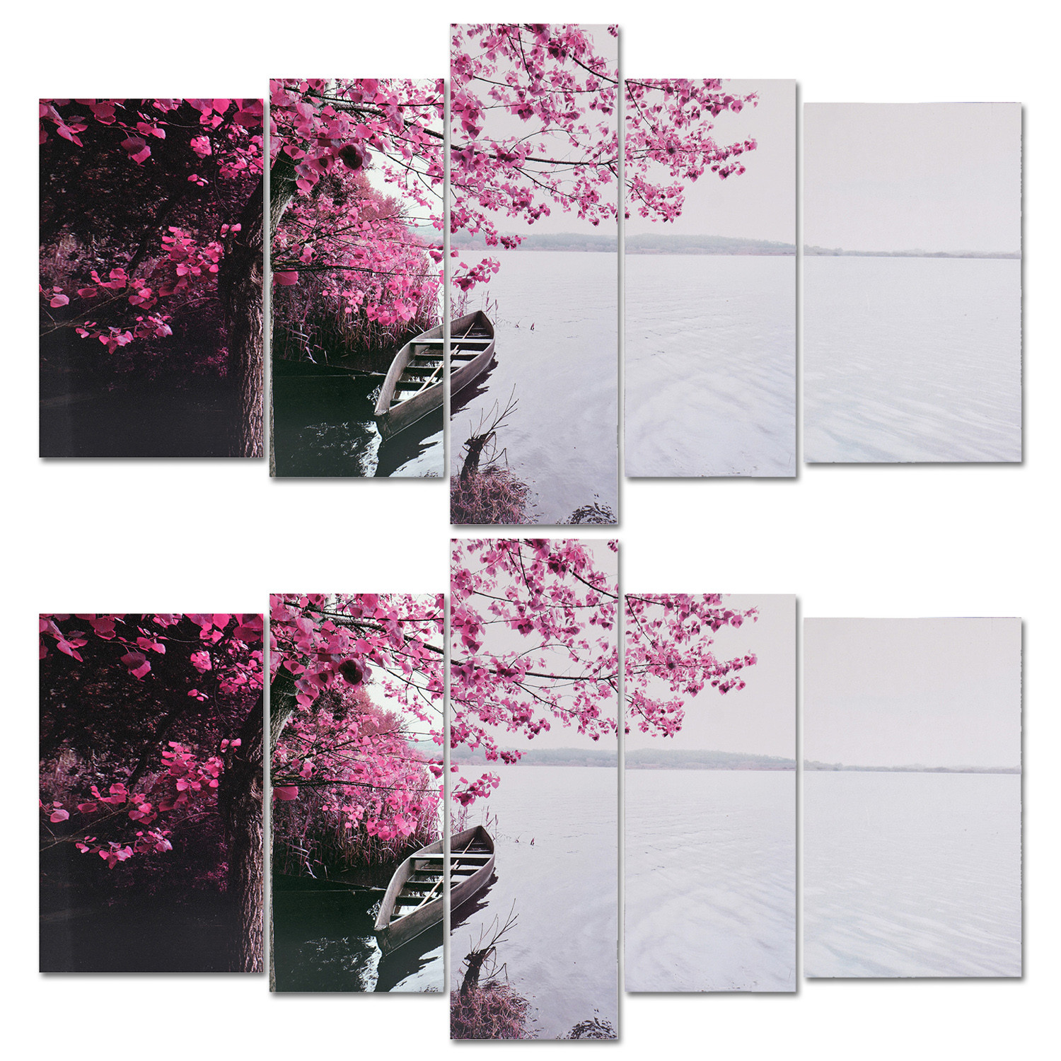 Kuber Industries Wall Paintings | MDF Wooden Wall Art for Living Room | Flower Scenery Wall Sculpture |Painting for Bedroom | Office | Hotels | Gift | 1730KIM3|Pink