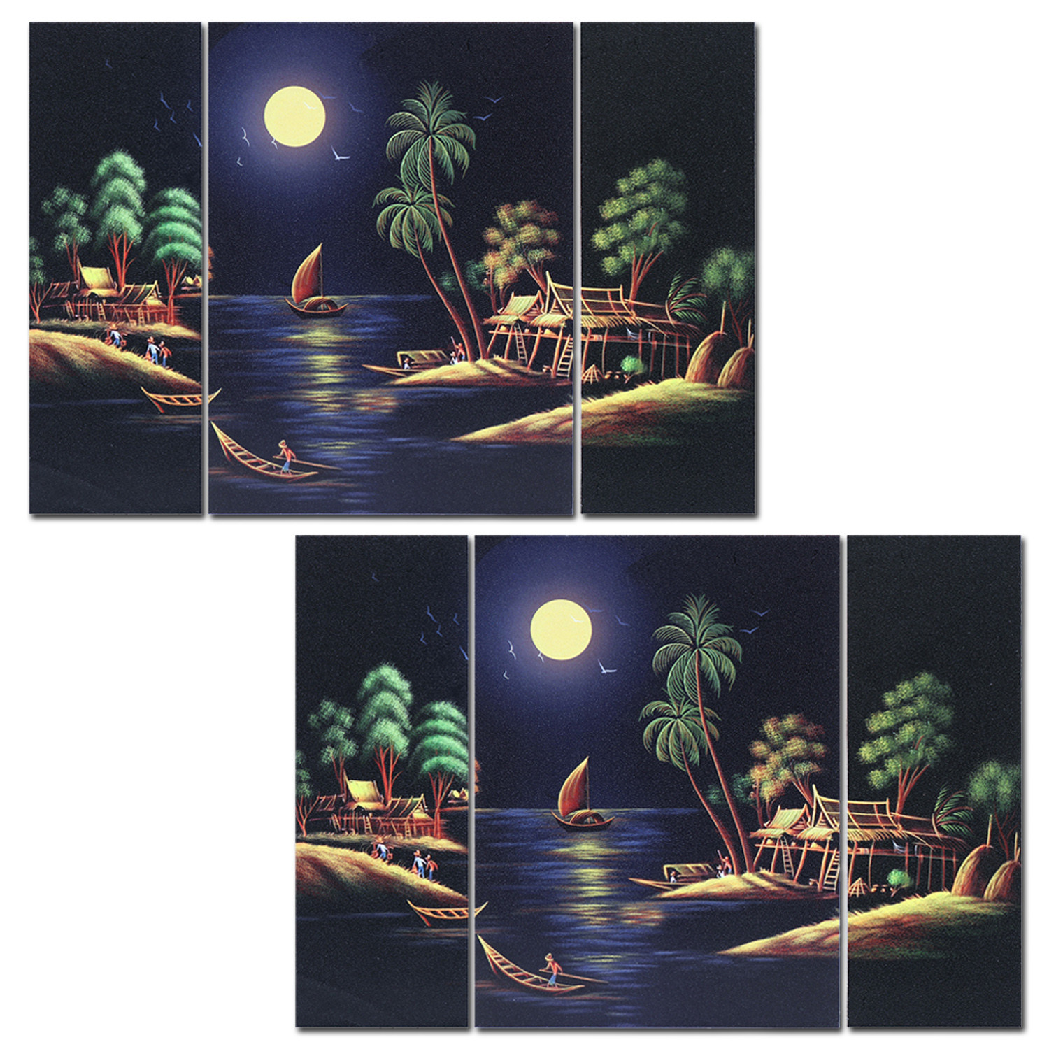 Kuber Industries Wall Paintings | MDF Wooden Wall Art for Living Room | Scenery Wall Sculpture |Painting for Bedroom | Office | Hotels | Gift | 1218KIM1| Blue