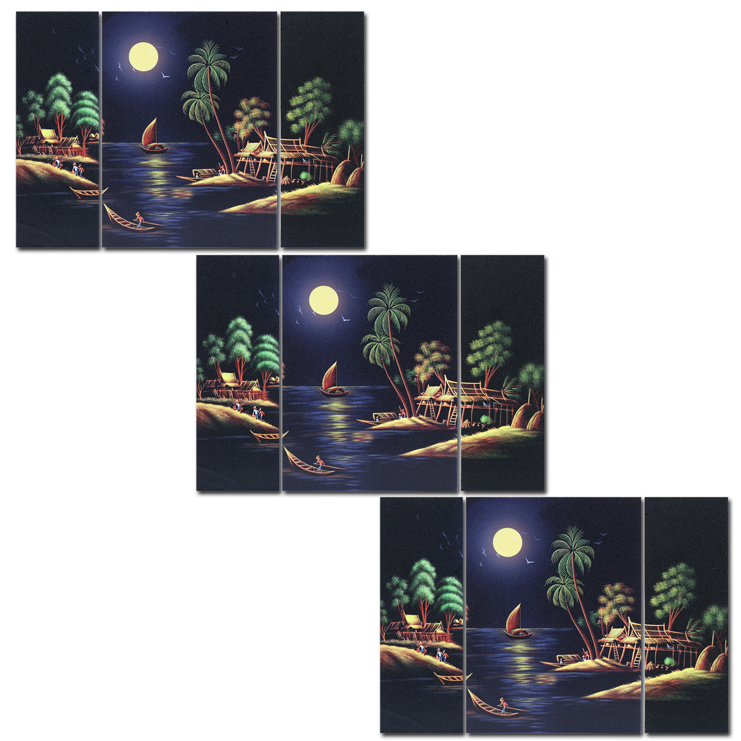 Kuber Industries Wall Paintings | MDF Wooden Wall Art for Living Room | Scenery Wall Sculpture |Painting for Bedroom | Office | Hotels | Gift | 1218KIM1| Blue