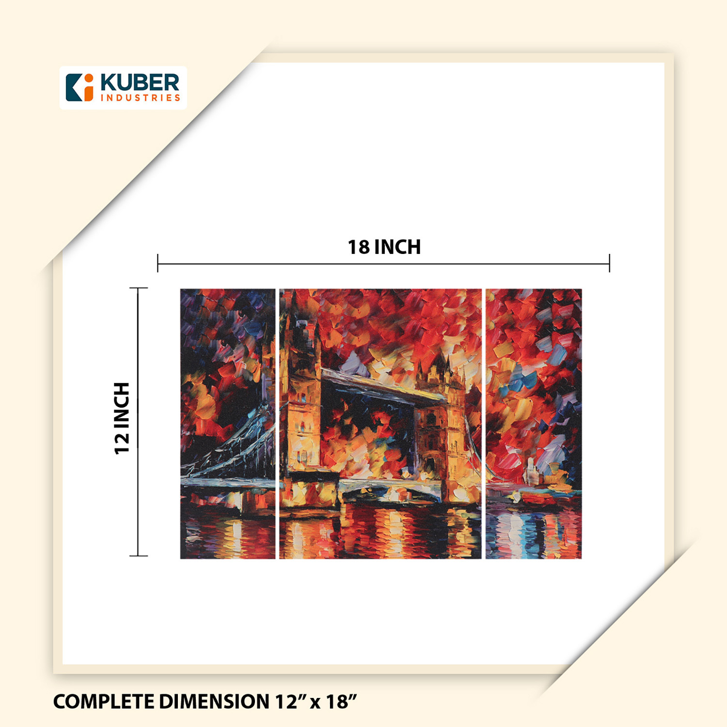 Kuber Industries Wall Paintings | MDF Wooden Wall Art for Living Room |Wall Sculpture | Painting for Bedroom | Office | Hotels | Gift | 1218KIM2 |Multicolor