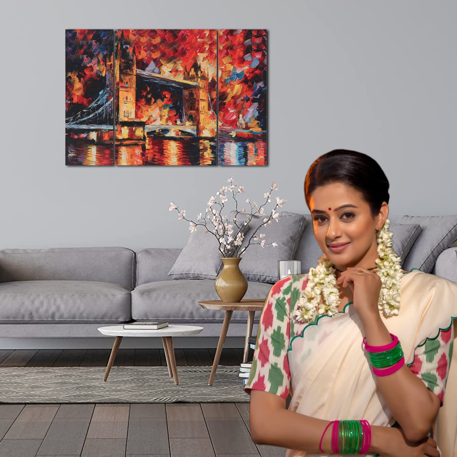 Kuber Industries Wall Paintings | MDF Wooden Wall Art for Living Room |Wall Sculpture | Painting for Bedroom | Office | Hotels | Gift | 1218KIM2 |Multicolor