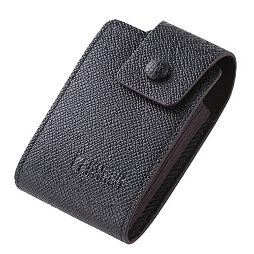 Kuber Industries Wallet for Women/Men | Card Holder for Men & Women | Leather Wallet for ID, Visiting Card, Business Card, ATM Card Holder | Slim Wallet | Button Closure, Black