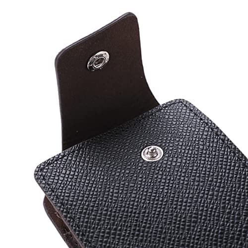 Kuber Industries Wallet for Women/Men | Card Holder for Men & Women | Leather Wallet for ID, Visiting Card, Business Card, ATM Card Holder | Slim Wallet | Button Closure, Black