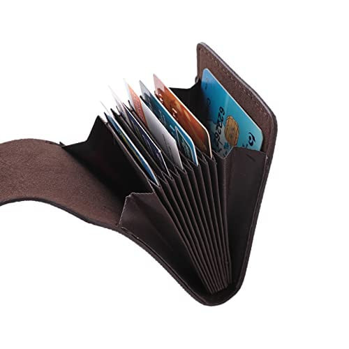 Kuber Industries Wallet for Women/Men | Card Holder for Men & Women | Leather Wallet for ID, Visiting Card, Business Card, ATM Card Holder | Slim Wallet | Button Closure, Black
