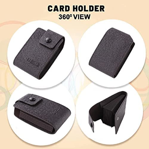 Kuber Industries Wallet for Women/Men | Card Holder for Men & Women | Leather Wallet for ID, Visiting Card, Business Card, ATM Card Holder | Slim Wallet | Button Closure, Brown