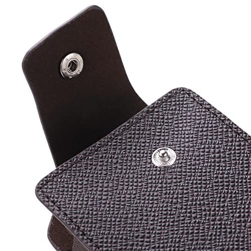 Kuber Industries Wallet for Women/Men | Card Holder for Men & Women | Leather Wallet for ID, Visiting Card, Business Card, ATM Card Holder | Slim Wallet | Button Closure, Brown