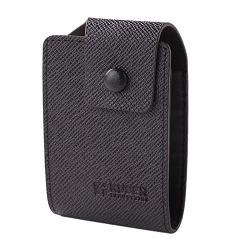 Kuber Industries Wallet for Women/Men | Card Holder for Men & Women | Leather Wallet for ID, Visiting Card, Business Card, ATM Card Holder | Slim Wallet | Button Closure, Brown