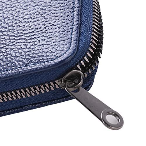 Kuber Industries Wallet for Women/Men | Card Holder for Men & Women | Leather Wallet for ID, Visiting Card, Business Card, ATM Card Holder | Slim Wallet | Zipper Closure, Black