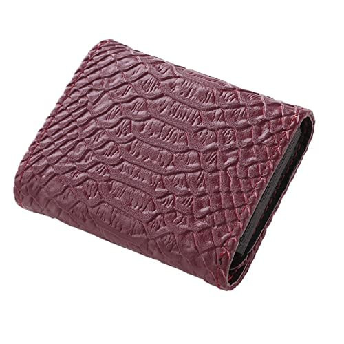 Kuber Industries Wallet for Women/Men | Card Holder for Men & Women | Leather Wallet for ID, Visiting Card, Business Card, ATM Card Holder | Slim Wallet | Button Closure, Red